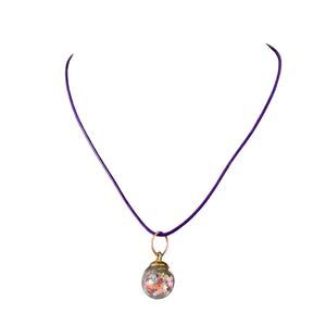 Star confetti globe necklace